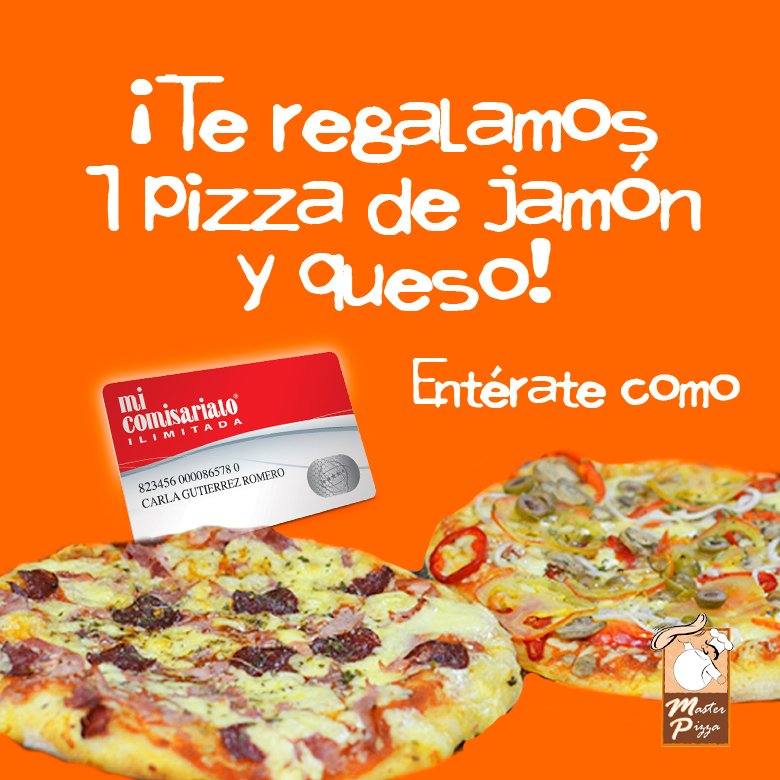 MasterPizzaEc's tweet photo. ¡Qué buena promoción! Por la compra de cualquier pizza Master y familiar, te regalamos una pizza de tamaño inferior a la pedida. Te esperamos en Urdesa (Av. Las Monjas 217 y calle 3ra 2382888) y Samborondón (km 1.5 La Torre 2833222). No aplica con otras promociones. https://t.co/999ohbCe1C