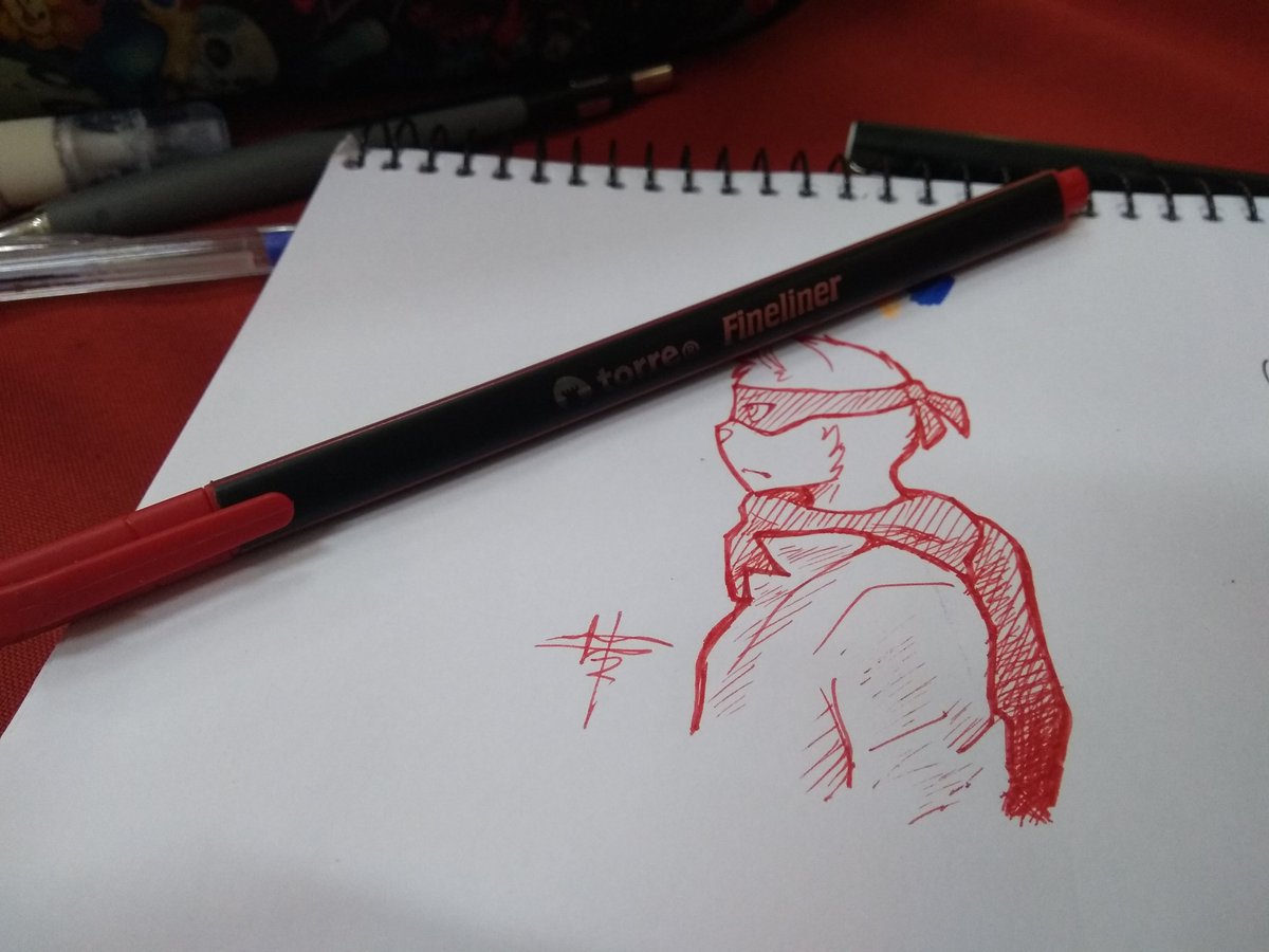 Geminae626's tweet image. @ChainKnuckle @HTFWiki 
I drew Splendont in class, it was really nice to use only a fineliner haha :)