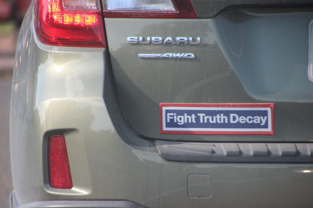 minntrav's tweet photo. Great bumper sticker! #resist #FBR #TrumpRussia #BlueWave2018 #PuertoRico #StormyDaniels #MichaelCohen #manafortverdict and so on, and so on. #Vote2018 https://t.co/xnbdlMCfMt