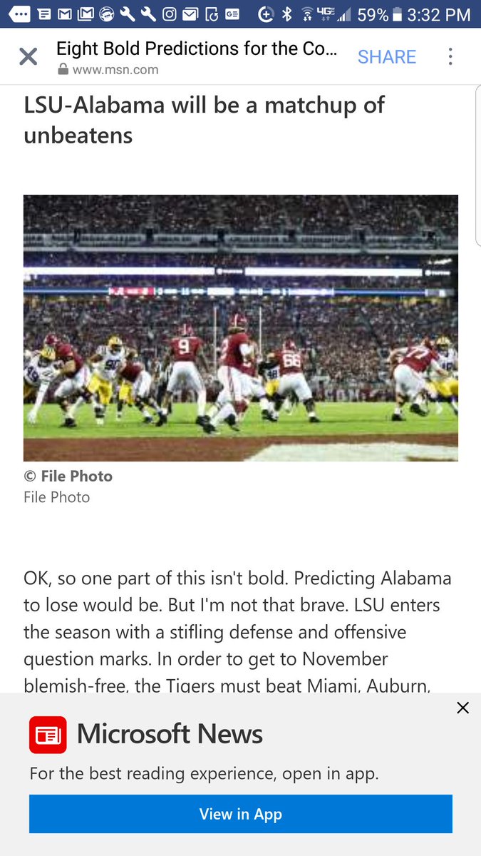 BrookeBordeaux's tweet image. LSU will be unbeaten when they play Alabama?  Bama and #LSU will be #1 &amp;amp; #2?  A media guy said this?  Most media think we are going to be less than mediocre.  #BoldPrediction