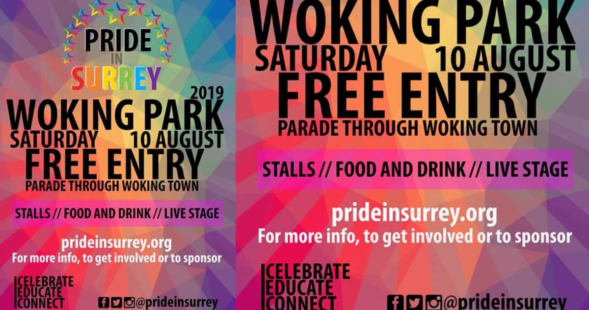 GodalmingLgbt's tweet photo. Count down has already begun #LGBTQ #godalmingpride #wokingpride #guildfordpride #surreypride #loveislove https://t.co/Xi3aeotUI5