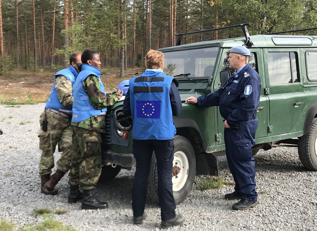 mpkkfi's tweet photo. #UNMEM ’s final exercise is on-going. The course participants of #BCCCM organized by @CMCFinland joined the exercise. Military officers and their civilian counterparts working together #UNMEM #FINCENT https://t.co/dcxd2R7jit