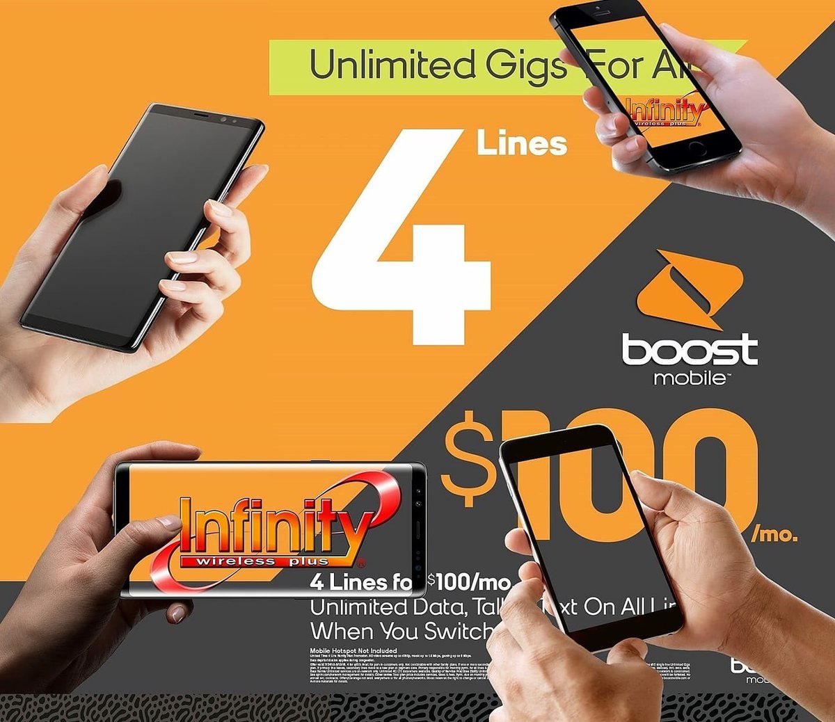 IWPHammonton's tweet photo. 4 lines for ONLY $100 
Switch today for better savings with Boost Mobile by IWP 💰

📍 118 Bellevue Ave Hammonton,NJ 08037 
📞 855-377-7766 Ext 104 
#IWP #boostmobile #infinitywirelessplus #boostnation #familyplans @SPG_Benny @SPG_AJ @VIPwireless @jjonesvip https://t.co/alqKKEtd2w