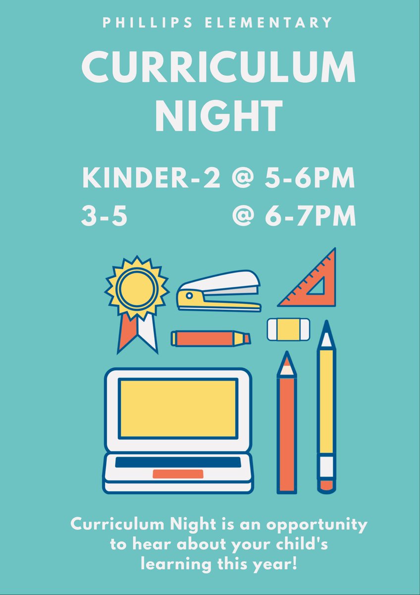 PtaPhillips's tweet photo. Curriculum Night at Phillips - Sept 25. https://t.co/XioSpgOmpH
@PhillipsElem https://t.co/tsIehGnLbD