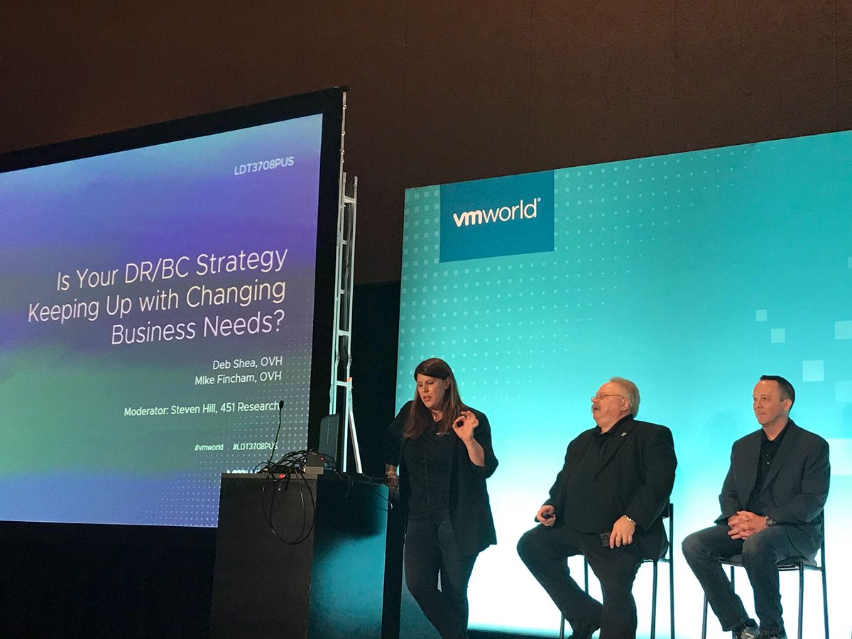 OVHcloud_US's tweet photo. Is your DR/BC Strategy Keeping Up with Changing Business Needs? Our session panel is ready to tell you #VMworld https://t.co/jzcryA4TL9 @451Research https://t.co/T46vMz15bP