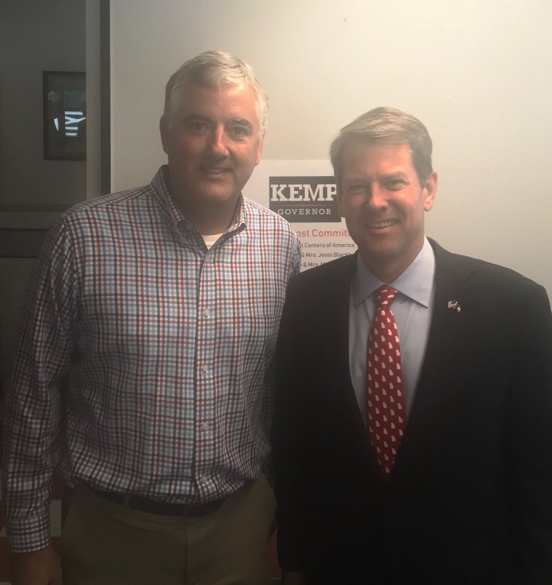 Great to see the next Governor of Georgia ⁦⁦in Newnan today! Proud to join my boss ⁦@DrewFergusonGA⁩ in support of ⁦@BrianKempGA⁩ #TeamKemp #gapol