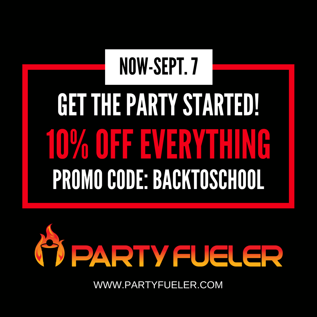 partyfueler's tweet photo. Start the new school year off the right way! 10-15% off EVERYTHING + FREE SHIPPING! Limited time only! 🔥🍻🍺🎉🔥 
#party #sale #bierstick #beerbong #winepurse #flasks #disguiseflasks #partystarter #promo #hugesale #drinking #drinkingaccessories https://t.co/V2jlrqMi8b