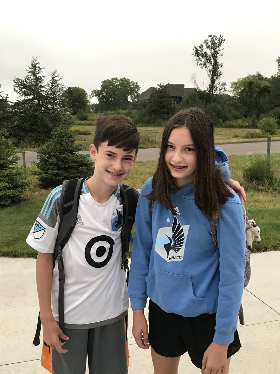 CornerkickSe's tweet image. First day or seventh grade and the kids decided to represent @MNUFC!  #goloons