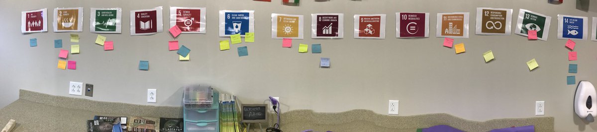 cskiles80's tweet photo. First quarter post-it pledges are in! What is your action impacts? #TeachSDGs #makeadifference #bethechange #makeachange @TeachSDGs #digcitweekend #explofrench #troylearns #BeIncredible #troysouth @TroySouthMiddle https://t.co/CuN4F8zgJX