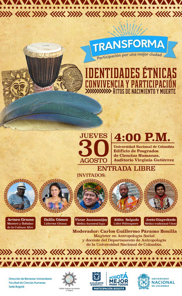 BogotaParticipa's tweet photo. #ForoTransforma tiene otro encuentro este mes para que conozcas sobre los saberes y experiencias de los grupos étnicos en nuestra ciudad.🥁 Nos vemos este 30 de agosto en el Auditorio Virginia Gutiérrez de la @UNColombia Inscríbete ➡️https://t.co/rwK2ei2rpN https://t.co/clIKkXWJHe