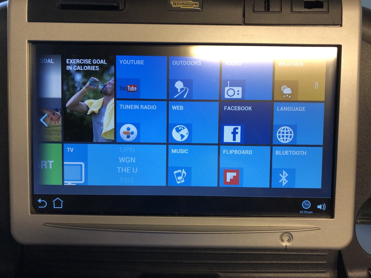 Hotel treadmill reminding me of my Nexus 10