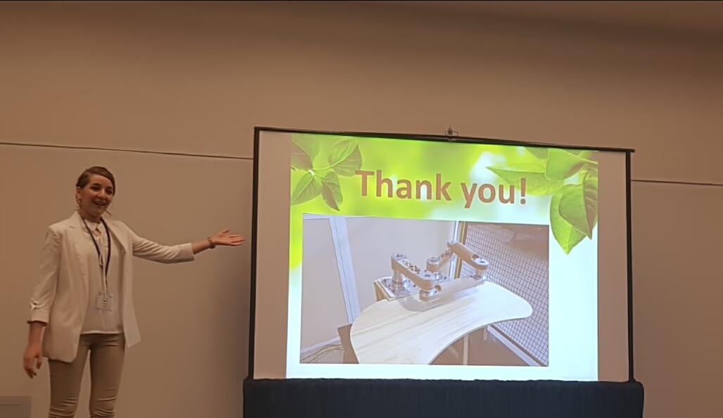 lila_kaci's tweet image. The talk of our paper RobEcolo: Optimal Design of a Wooden Five-bar Mechanism #RobEcolo project at ASME IDETC 2018 Conference #idetc2018, Quebec, Canada on August 28, 2018. 
@CentraleNantes @LaboLS2N @ARMEN_robotics