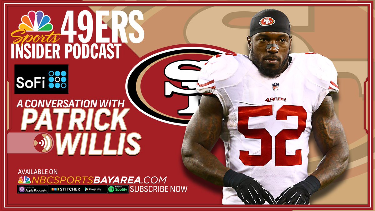 NBCS49ers's tweet photo. Former @49ers linebacker Patrick Willis (@PatrickWillis52) is @MaioccoNBCS's special guest on the latest episode of the #49ers Insider Podcast!

LISTEN HERE: https://t.co/FllYyExB2Q https://t.co/f9jYYj9Yt4