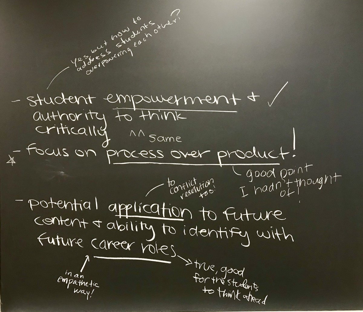 zachherrmann's tweet image. Powerful and insightful teacher reflections on what made our course’s first model learning experience rich and meaningful. Off to a great start with “Teaching &amp;amp; Learning in Student-Centered Classrooms!” #TLSCC