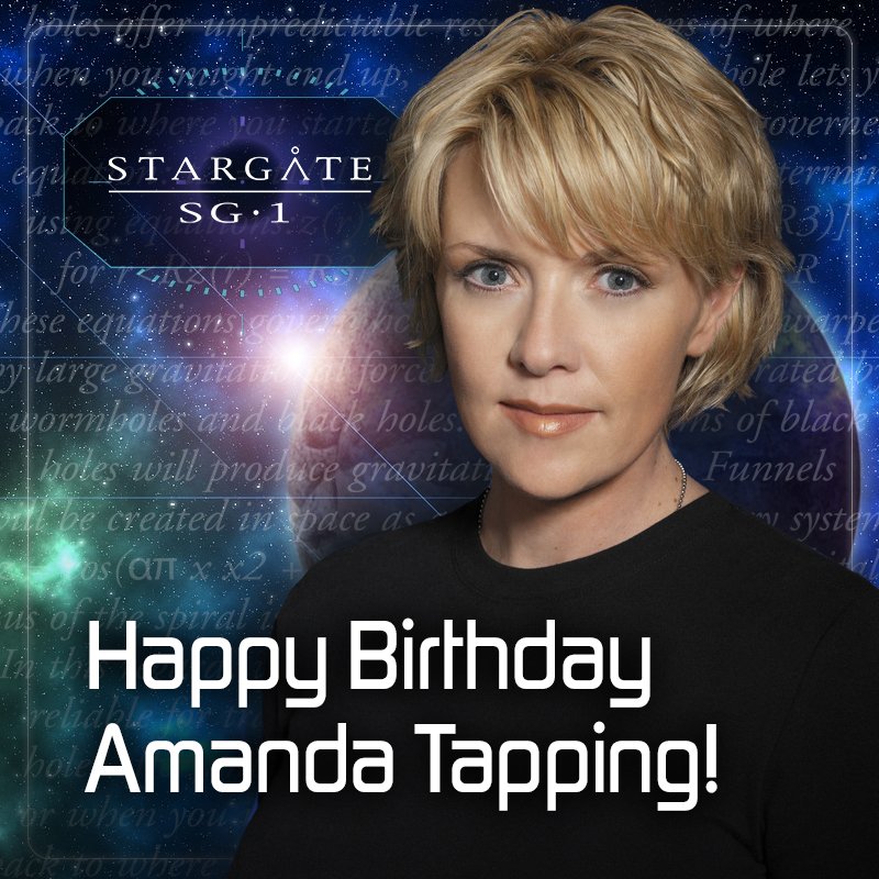 Join us in wishing Amanda Tapping aka Col. Samantha Carter on SG-1 a great, big Happy Birthday! 