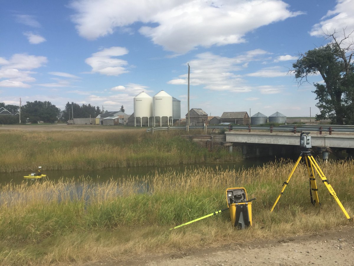 KeeganSeddon's tweet photo. Bathymetry for new bridge design. South of Nobleford Alberta. https://t.co/xaNAi1ktQL