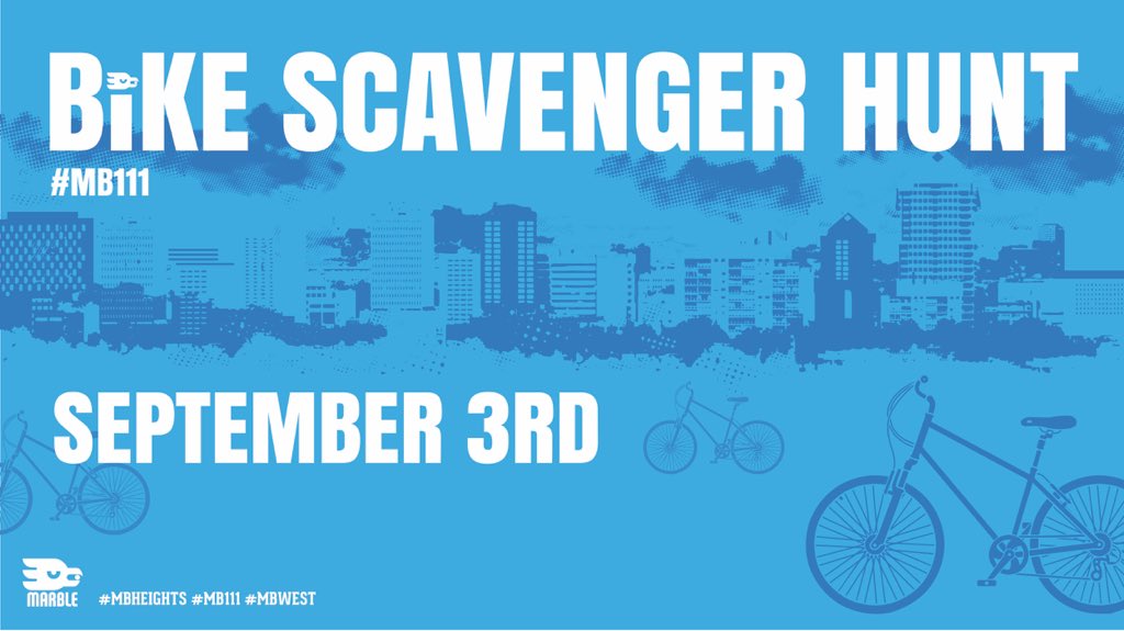 MarbleBrewery's tweet photo. THIS #LaborDay, if you’re a cyclist, we’re having an epic Scavenger Hunt for prizes &amp; fun! Signup starts at 10a dwntwn at #MB111 for solo riders or teams up to 4ppl! Then, join us for our annual #ElFestival with #Kitsune #foodtruck &amp; 3 bands!! https://t.co/Pun2n0yY45