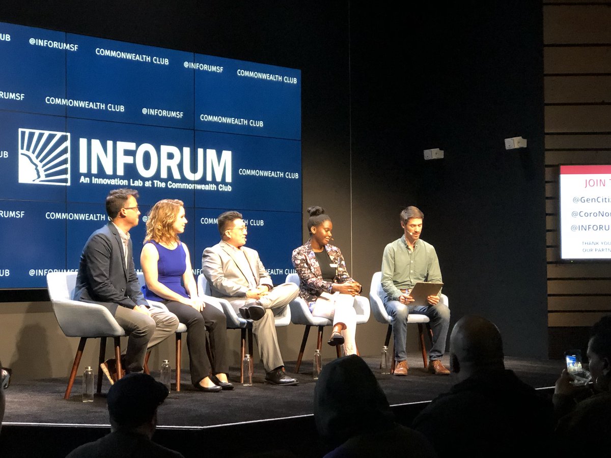caitpaul's tweet photo. Talking about building civic leaders with @gencitizen student A’Niya and teacher Adam Kubey! 🙌💪 #beINFORUMed https://t.co/uir0MjePYH