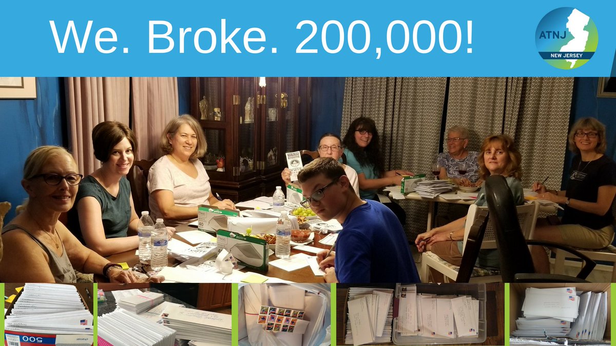 Action2getherNJ's tweet photo. We. Broke. 200,000! Not bad for a 100% volunteer group of concerned citizens. We take donations! https://t.co/jgaSHhn7pU Thank you to everyone who donated their time, stamps, envelopes, and opened their homes to new neighbors and friends to help! We. Are. Action. Together. https://t.co/g4yVerg9mo