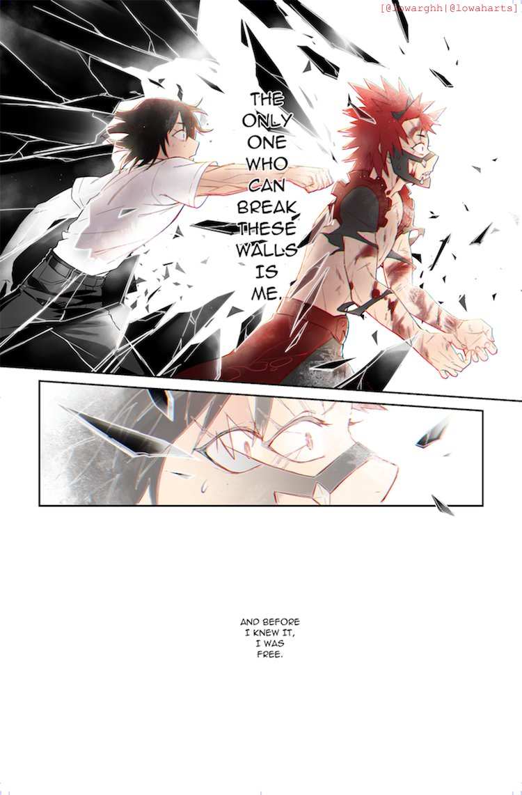 [MHA] Kirishima has so much love to give but he first needs to love and trust himself :') I have many feelings about this boy buhuguhrhgrhg 
this was my 4 page comic for @kirishima_zine !!! 💌 