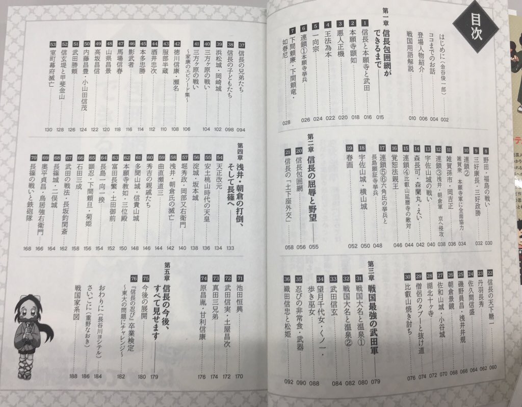 白泉社マンガ編集o野木 はじめての織田信長2 本願寺と武田信玄に挑む も本日発売です 前作がかなり好評いただきましての続刊です 目次はこんな感じ 画像 内容はもちろん面白くわかりやすい ですが 個人的に長谷川さんの力作 戦国家系図 が超複雑