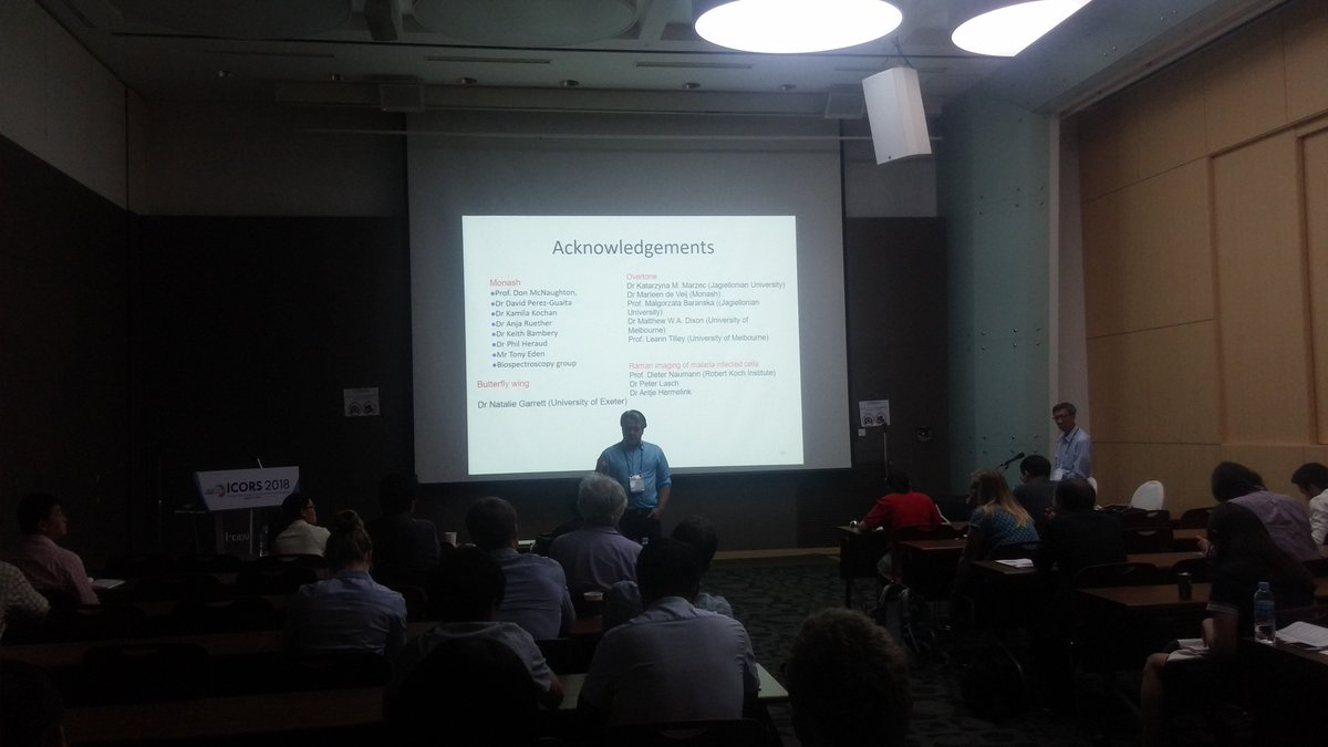 Congratulations to Bayden on a fantastic talk; Red Blood Cell Resonators! <a href="/Icors2018/">ICORS 2018</a> #ICORS2018 #Raman #RamanSpectroscopy #blood #diagnostics