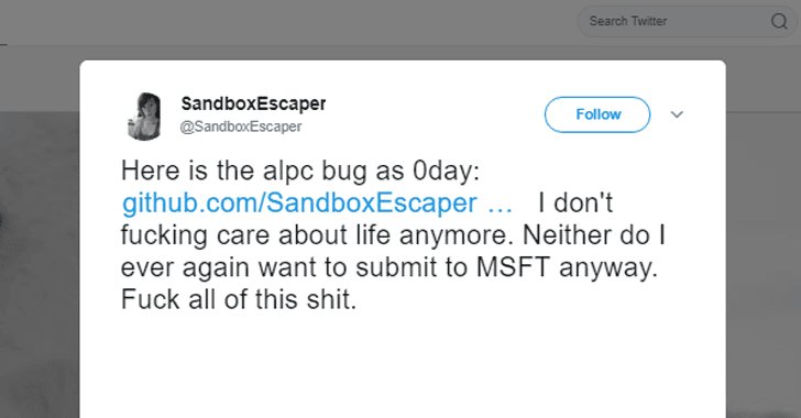 reach2ratan's tweet photo. Hacker Discloses Unpatched Windows Zero-Day Vulnerability (With PoC) https://t.co/IXuKjpSK1U

#CyberSecurity #infosec #AI #Malware #Fintech #Blockchain #Chatbots @reach2ratan #Bigdata #datascience #Privacy #Privacymatters #hack #hacking #databreach #crypto https://t.co/EFmiqhIzS7
