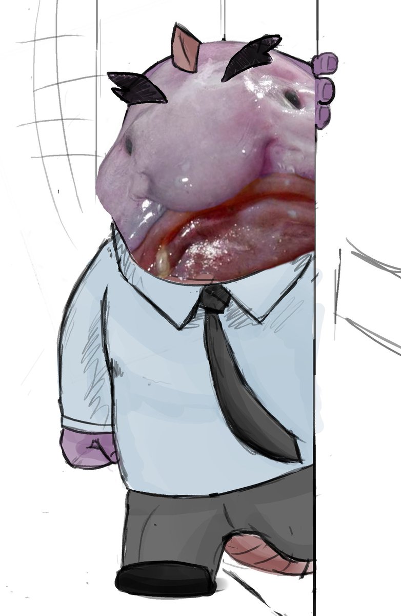 inteur's tweet photo. When my besta @HoneyAyam compar Odyrak to a "Blobfish" X3
#gamedev #indiedev #indigame #indiegames #illustration #furry #furryart #conceptart #StoryboardP #pixelart #Digital #photoshop https://t.co/Me9U2vFHoE