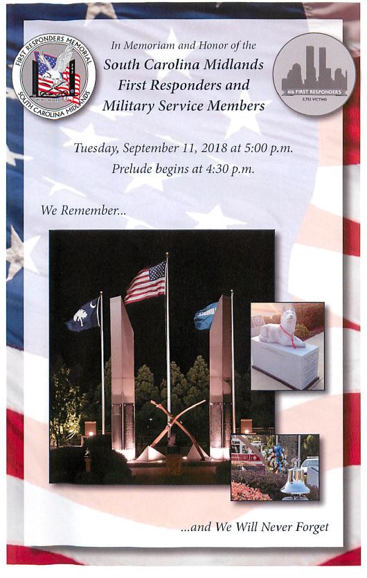 ColaFire's tweet photo. In 2 weeks our nation will mark the 17th anniversary of the 9/11 attacks.
We hope you'll join @ColaFire and area first responders for an #EveningofRemembrance as we pause to honor the lives that were lost. https://t.co/IWByPTdgZn