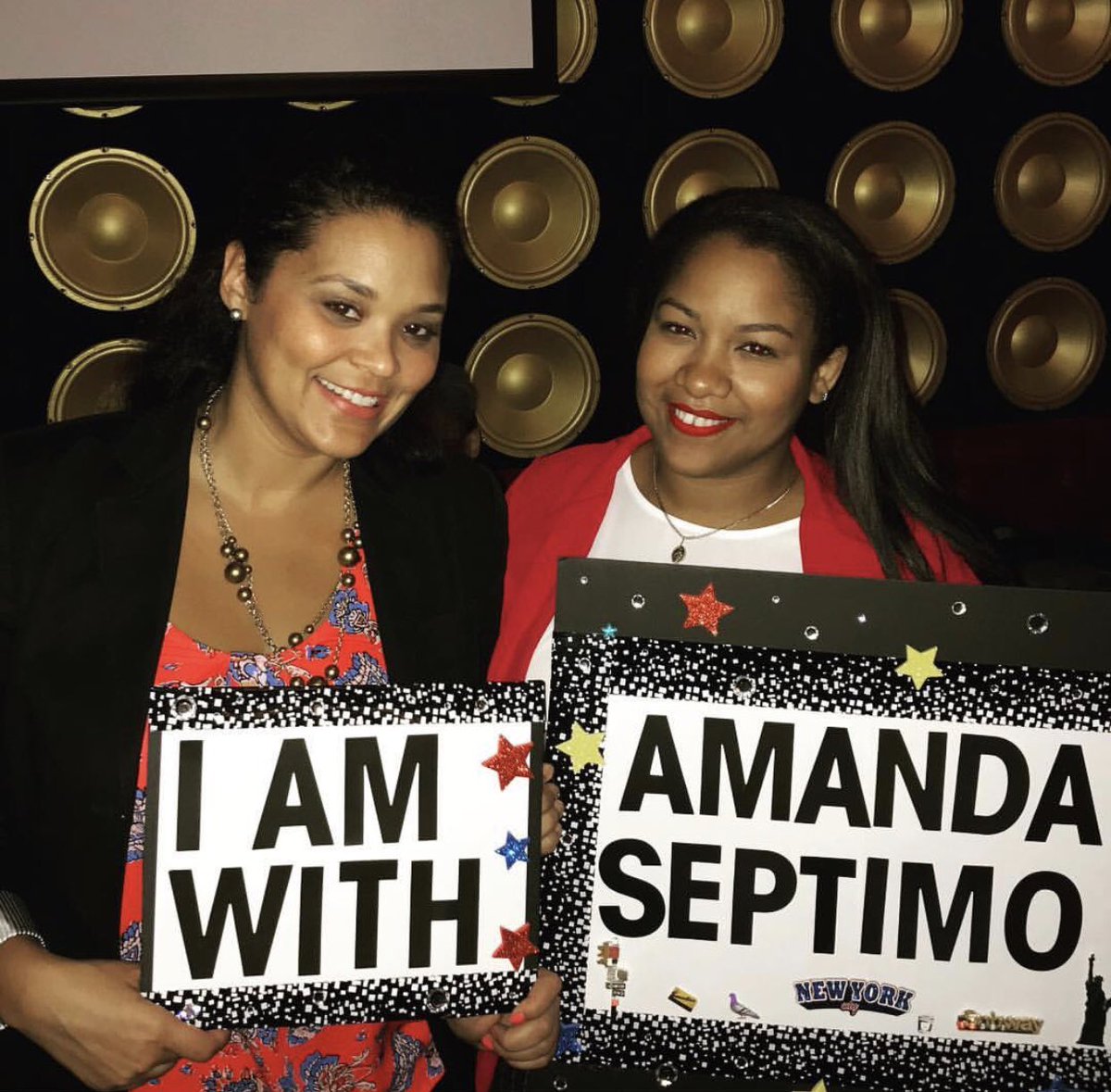 AmandaSeptimo's tweet photo. Look at these signs made by @CarleneNYC! Had such a great time at @beatstronyc last night! Grateful to everyone who came out to support & to the lovely hosts who made sure every detail was perfect. We are two weeks away! Join us as we race toward #SeptimoInSeptember! https://t.co/jjICde79ij