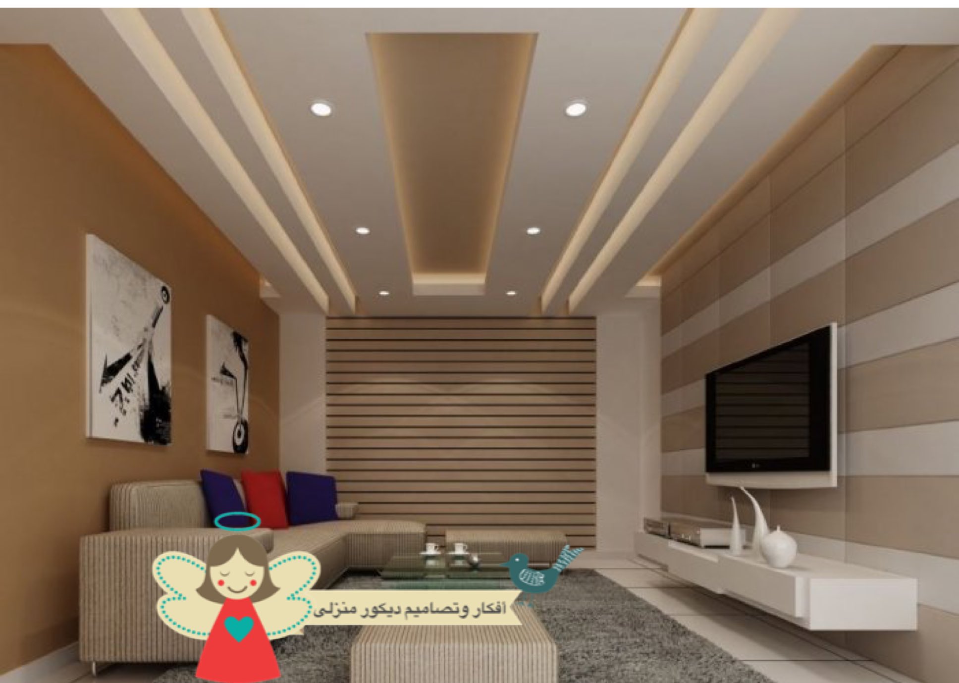 افكار وتصاميم ديكور منزلي on Twitter &quot;ديكورات أسقف بسيطة وأنيقة