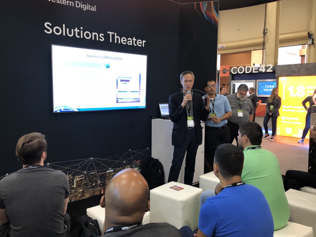 Join our  #vSAN expert <a href="/PatricChang/">Patric Chang</a> and our proud partner <a href="/Supermicro/">Supermicro</a> to learn about how  #NVMe can power your Tier1 app @westerndigital booth 2001 #VMworld18
