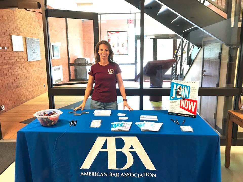 abalsd's tweet photo. It’s #TablingTuesday! This week we’re highlighting Edward Devalle III from             @StThomasLaw and Billie Saunders from @SIUSchoolofLaw for recruiting new members to the ABA. Great work! https://t.co/iHzWI4Trx8