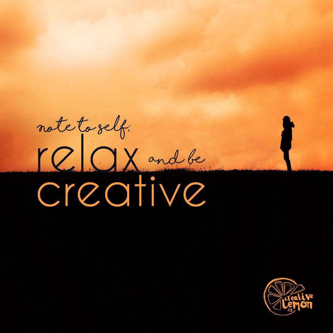 creativelemonsg's tweet photo. A reminder to self: be calm, be relax and be creative. Then you can become a successful person with all your creative ideas! 👍🏻

#creativelemonsg #quote #creative https://t.co/42jEA7ntUw