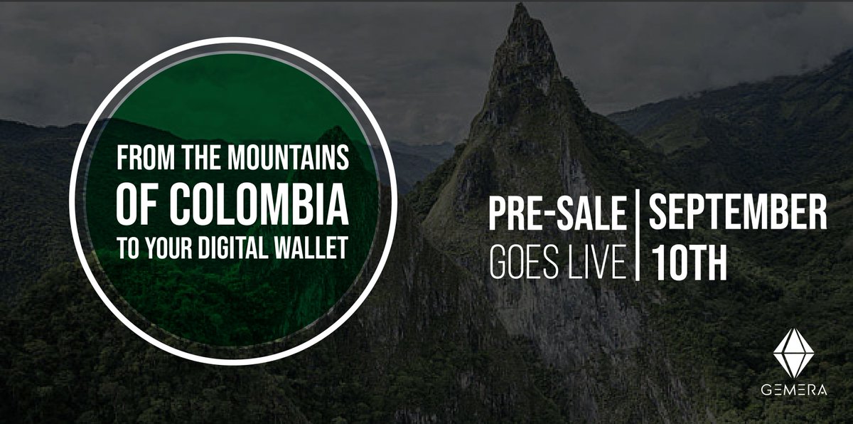 On September 10th you have the chance to be one of the first owners of GEMERA, the only crypto-token backed by Colombian emeralds. More info: gemera.io

 #blockchain #btc #eth #disruptive #decentralized #ico #cryptocurrency #cryptotrading #emerald