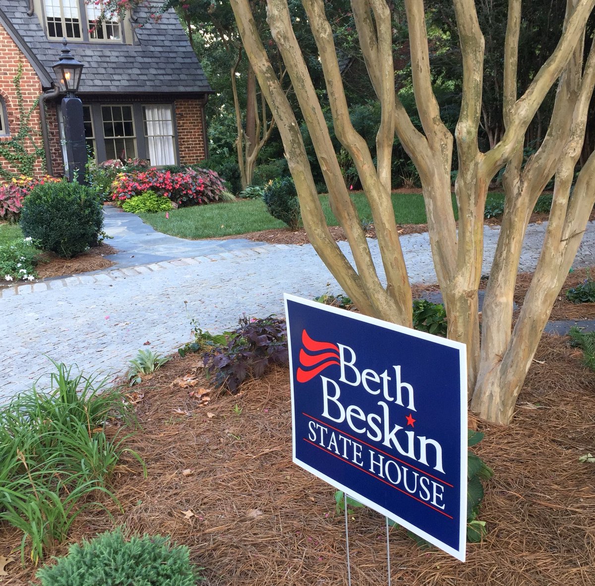 Kevin_Curtin's tweet photo. Nice new @BethBeskin sign in my front yard today! Now I need to add @ChrisCarr_Ga sign.... #gapol https://t.co/PTMctqSKL7