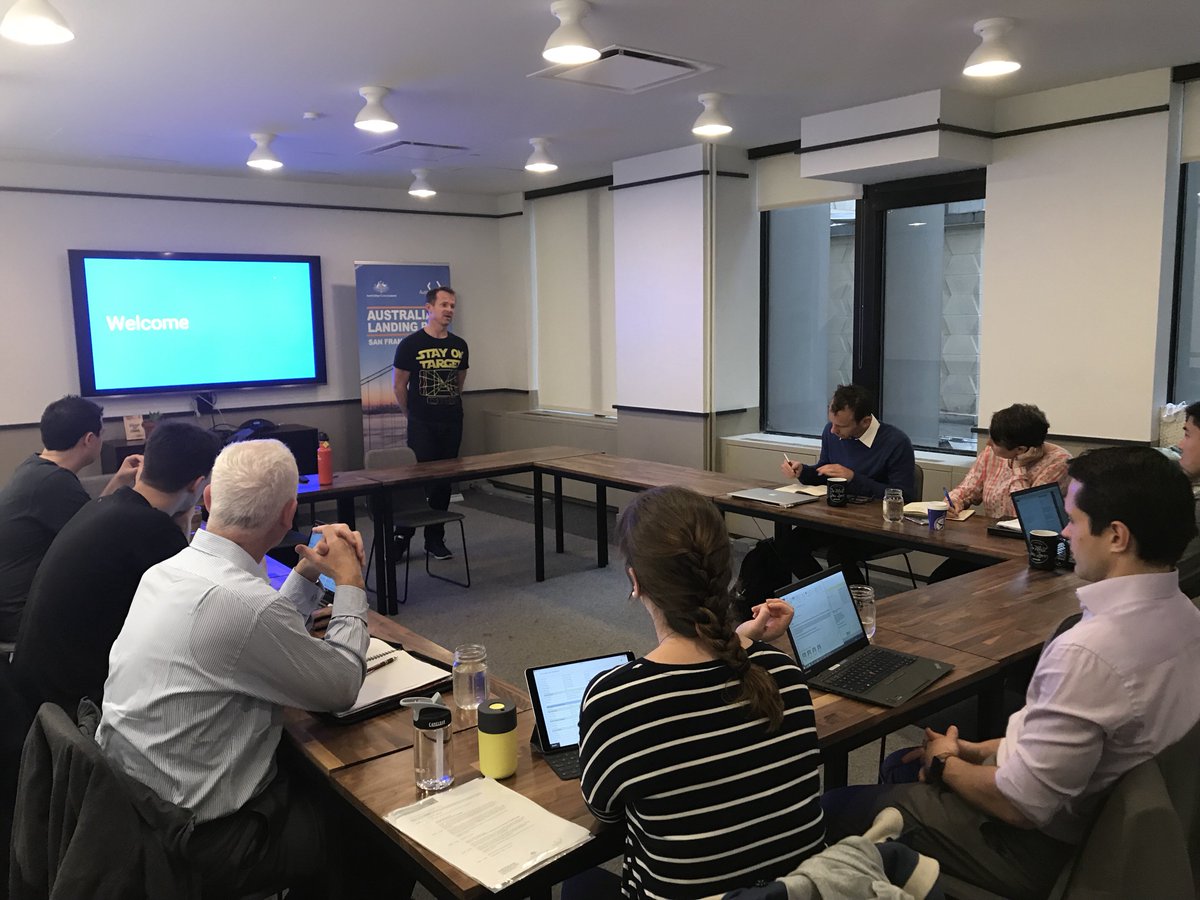 LandingPadsAU's tweet photo. To mix metaphors, you need the right pitch to hit home runs out of this world. Today @liubinskas covered Silicon Valley speak and pitching essentials at the #SFLandingPad #SpaceBootcamp @BusinessNSW @InvestSydney @AustradeUSA #pitching #space https://t.co/LbzQILjkip