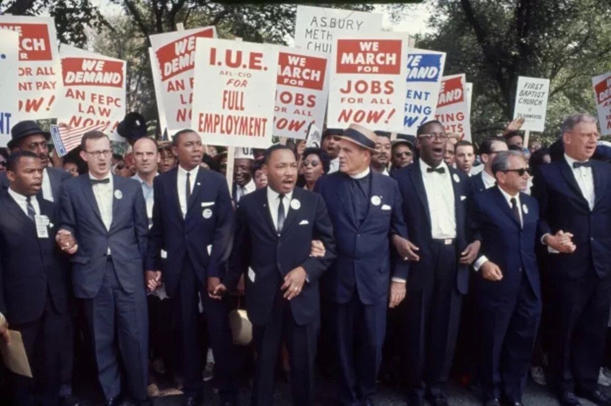 joylight62's tweet photo. Today In 1963, History was made for ALL People. Dr. King set the Stage to change the World, for the Better. It's the 55th Anniversary of Dr. Martin Luther King Jr.'s "I Have A Dream" speech at the March on Washington. #MLK #MaketheWorldaBetterPlace #BayardRuston #MarchOnWashinton https://t.co/JRIXxpYOwY