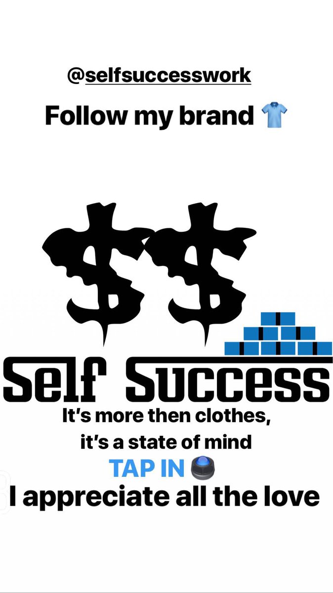 Selfsuccesswork's tweet photo. TAP IN 🖲 Follow the Gram 💲💲 #Selfsuccess https://t.co/P2aMHJbBGI