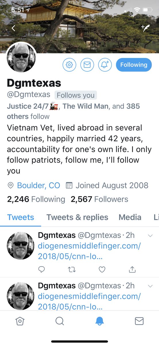 FaithandFootbal's tweet photo. Want to follow a hero?
How bout some love for this Vietnam Veteran and defender of our freedom!
Give this guy a follow or a little love of you will @Dgmtexas
#HeServed #Patriot #Freedom https://t.co/EbM0sSGICB