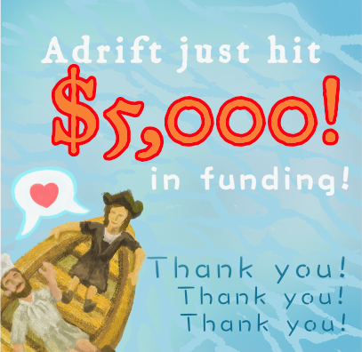AdriftGame's tweet photo. Ahoy! Ahoy! We are proud to announce that #AdriftGame has reached $5,000 on #Kickstarter!

Thank you all for your incredible support and for being such an amazing crew!

#boardgames #indiedev #cardgames #tabletopgames https://t.co/1JKUDXURfk