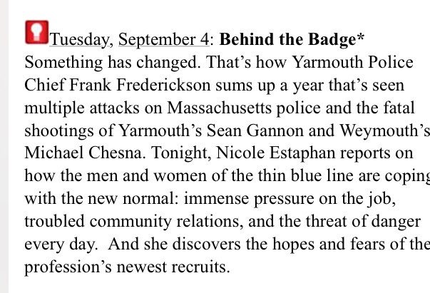 I hope you all will watch this important show. This was my first production for Chronicle. Thank you to the brave men and women who not only protect our streets but made themselves vulnerable enough to share their personal stories! @ChiefKyes