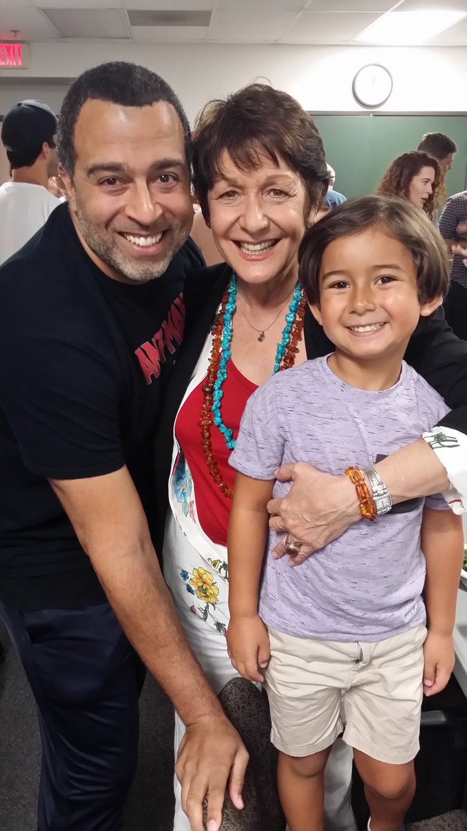Here I am at the Table Read last week of #Janethevirgin . Accompanied by only the Best , Emmy nominated Voice over Actor Anthony Mendez our own #Latinlover And our beloved and talented  Elias Jansen #Albasgreatgrandson #Mateo.#Season5   #finalseason #CW  <a href="/ivonne_coll/">Ivonne Coll</a>