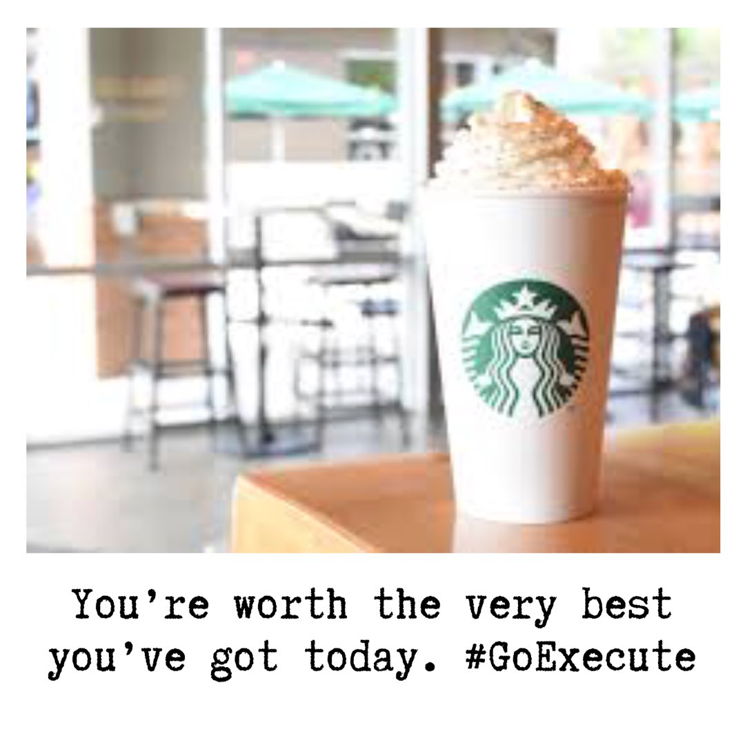 SROfficial1's tweet photo. “You’re worth the very best you’ve got today!” -Scarlett Ramey #goexecute #pumpkinspicelatte #fall #starbucks #coffee #morning #tuesday #tuesdaymorning @starbucks #kswiss #yoga @kswiss #meditation #tuesdaythoughts #insteadofflowerssend #flow @garyveegang @justinnovello #mindset https://t.co/IIxuP4LQYr