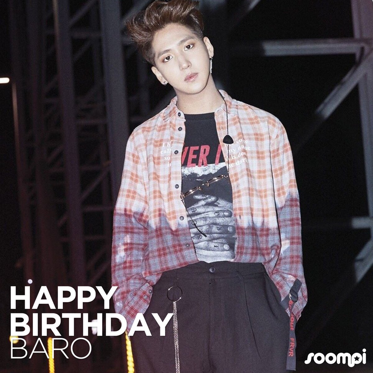 soompi's tweet photo. Happy Birthday to #B1A4's Baro! #HappyBaroDay! 🎉 Catch up with him: https://t.co/d3S4nhKez6 https://t.co/EKKfgyPzvz