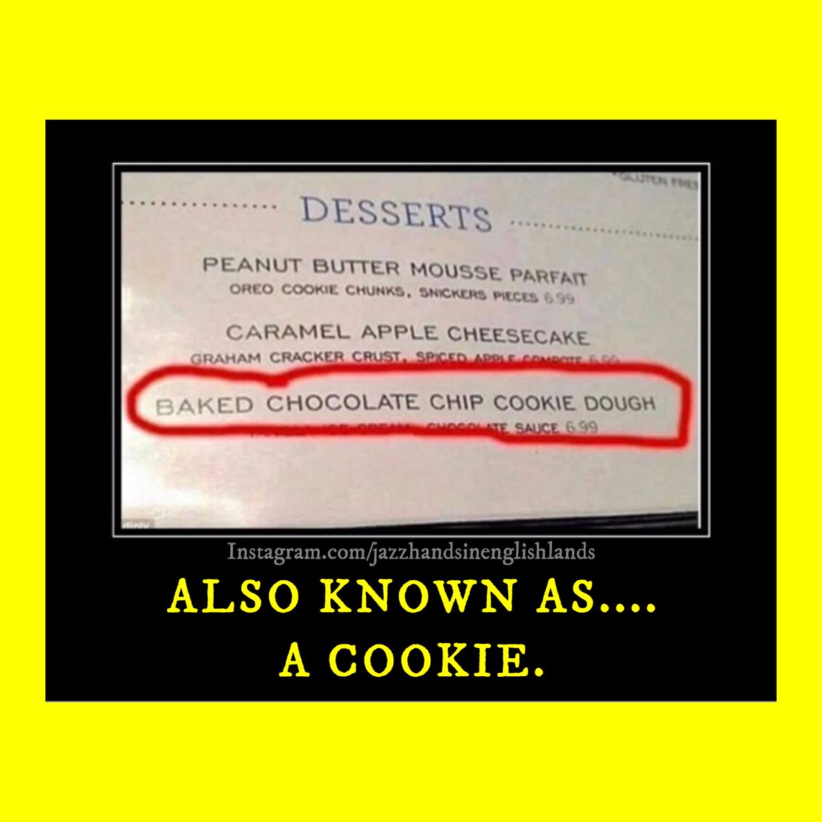 jazzhandsjokes's tweet photo. Numpty alert 🚨 🍪
—
#FoodFail #CookingFail #Cookie #CookieDough #Dessert #FunnyFood #Menu #Restaurant #WeirdFood #FoolsLogic #FuckwitAlert #WhatWereTheyThinking #YouHadOneJob #CanYouSeeWhatISee #HaaangOnAMinute #SayAgain #JazzHandsInEnglishLands #Doh #PleaseTellMeThisIsAJoke https://t.co/5fL5hiERxa