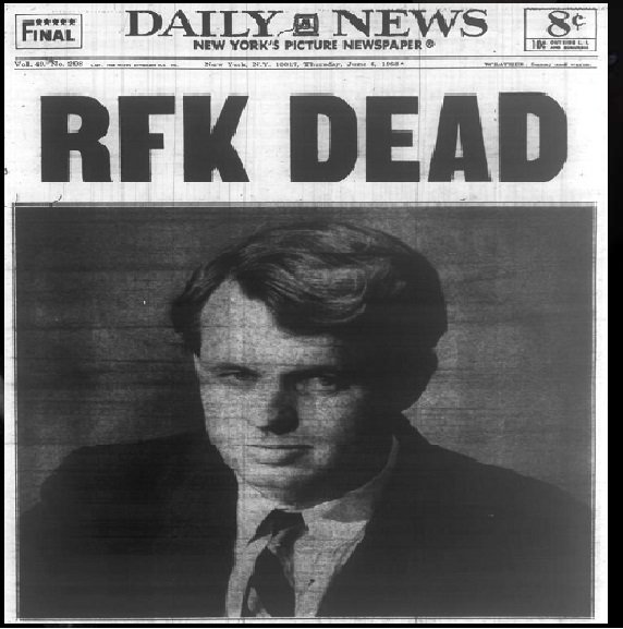 3. On June 6,, I was walking to school (kids still did that) when I heard blaring from a car that Bobby Kennedy had died of his gunshot wounds. The news scared me in all the ways that a 9-year-old gets scared. And MLK had just been killed. Was this the world I’d been born into?