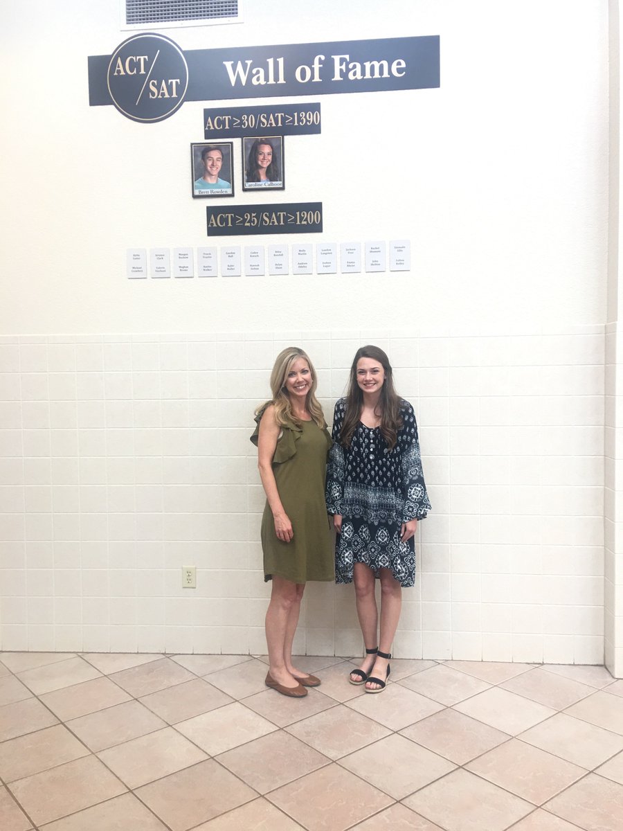 BHSPanthers1's tweet photo. These two made the SAT/ACT Wall of Fame today!  Caroline Calhoun and Brett Rowden!  BHS PROUD! https://t.co/woDTaCDFpf