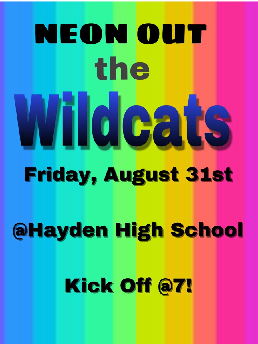 See you this Friday at Hayden!

Don’t forget to dress up for school too!!