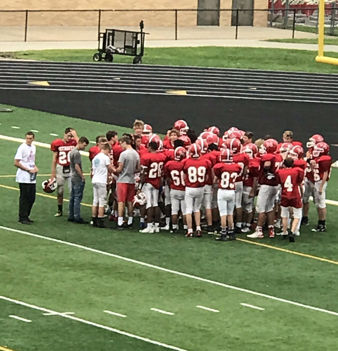 smazner's tweet photo. @MSfroshfball 
Good game Patriots!! https://t.co/qOBK4ReS0p